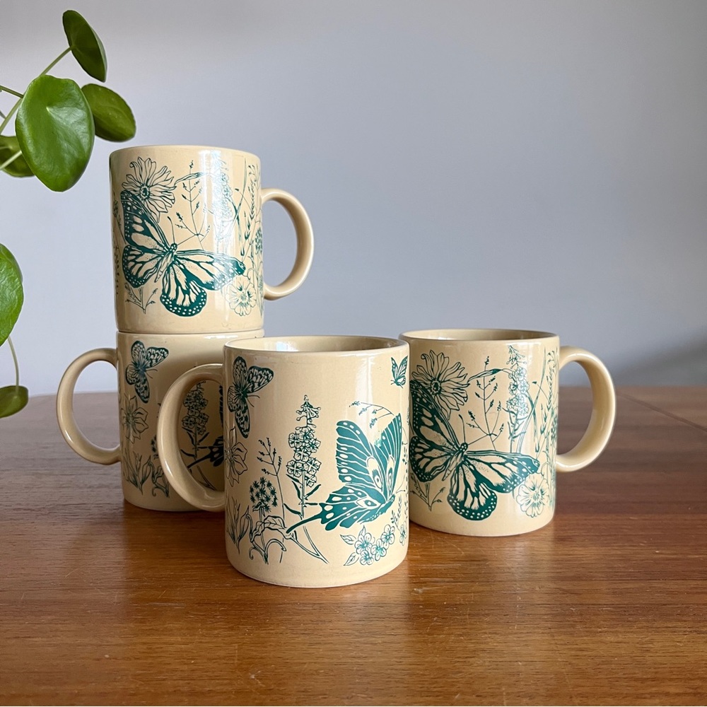 Vintage Butterfly Mugs Japan